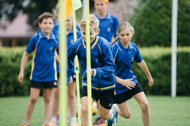 children running